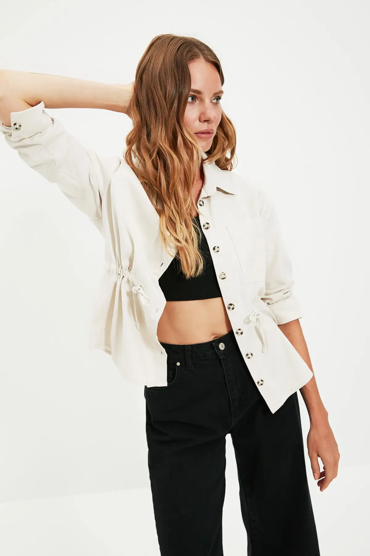 

Trendyol Belted Shirt TWOAW22GO0306