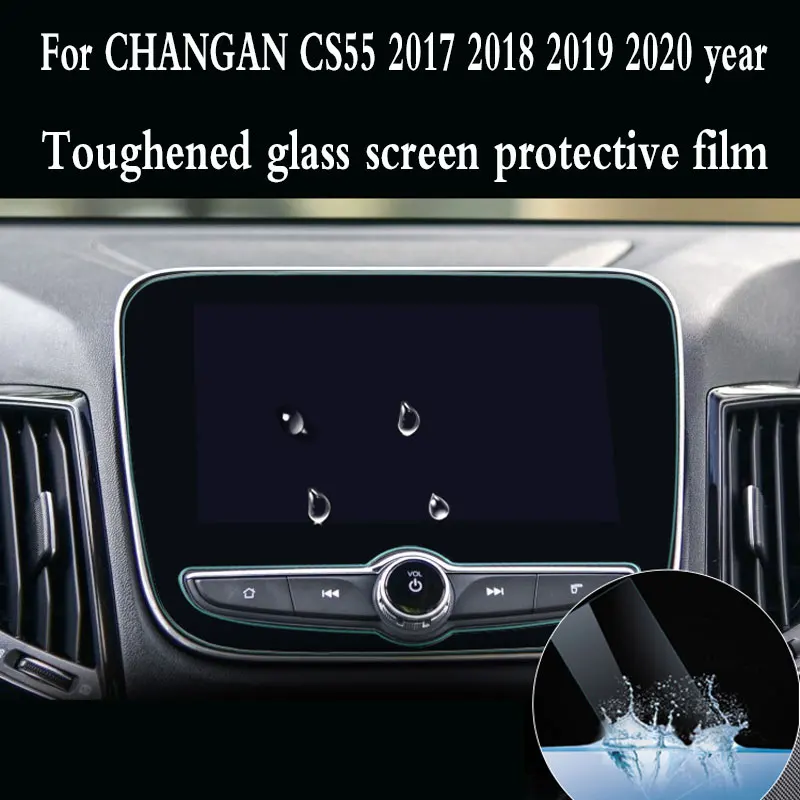 

tempered glass Film GPS Screen Protection Membrane Anti-Scratch Interior Accessories For Changan CS55 2017 2018 2019 2020