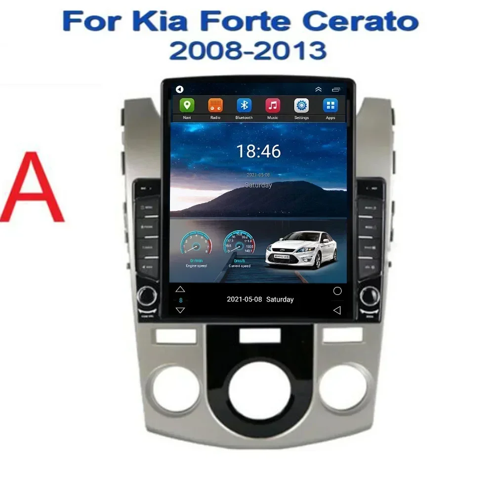 Автомобильный радиоприемник Tesla Style 2Din Android 13 для KIA Forte Cerato 2 2008-2035 мультимедийный