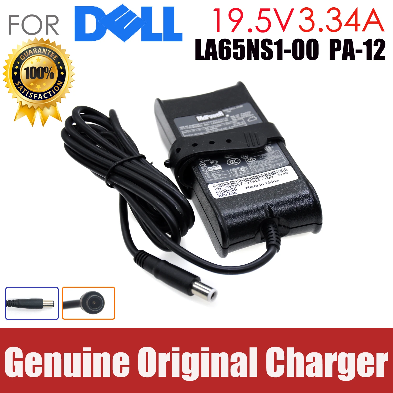

Original 19.5V 3.34A 65W AC Adapter Charger for Dell Inspiron Inspiron 15-5545 15-5548 15-5557 PA-1650-15D2 PP29L PP38L PP39L