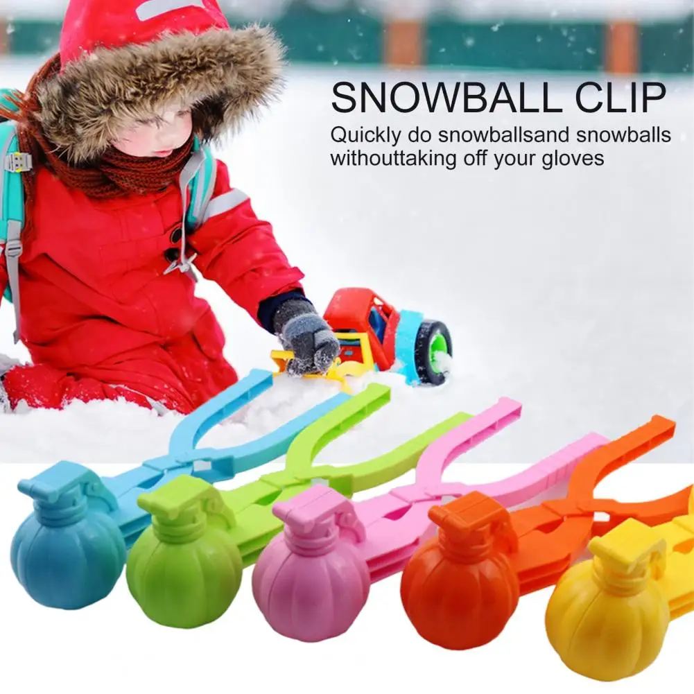 

Snowball Making Clip Smooth Edges Easy to Use Interesting Comfortable Grip Creative Entertainment Multicolor Pumpkin Shape Snowb