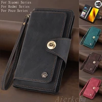 Leather Flip Wallet Case For XiaoMi 11T Poco Pro NFC RedMi Note 11S 10S Pro Card Slot Phone Bag Etui