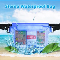 waterproof pvc pocket pouch novelty girl transparent waist bag summer swimming dry bag for phone key organizer travel fanny pack