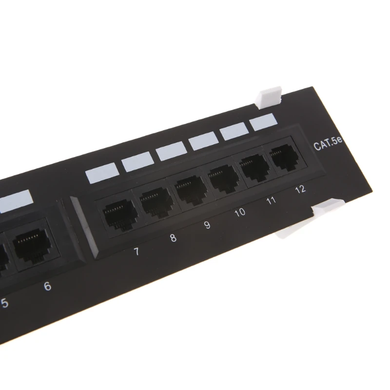12 портов CAT5 CAT5E Соединительная Панель RJ45 сетевое настенное крепление стойка