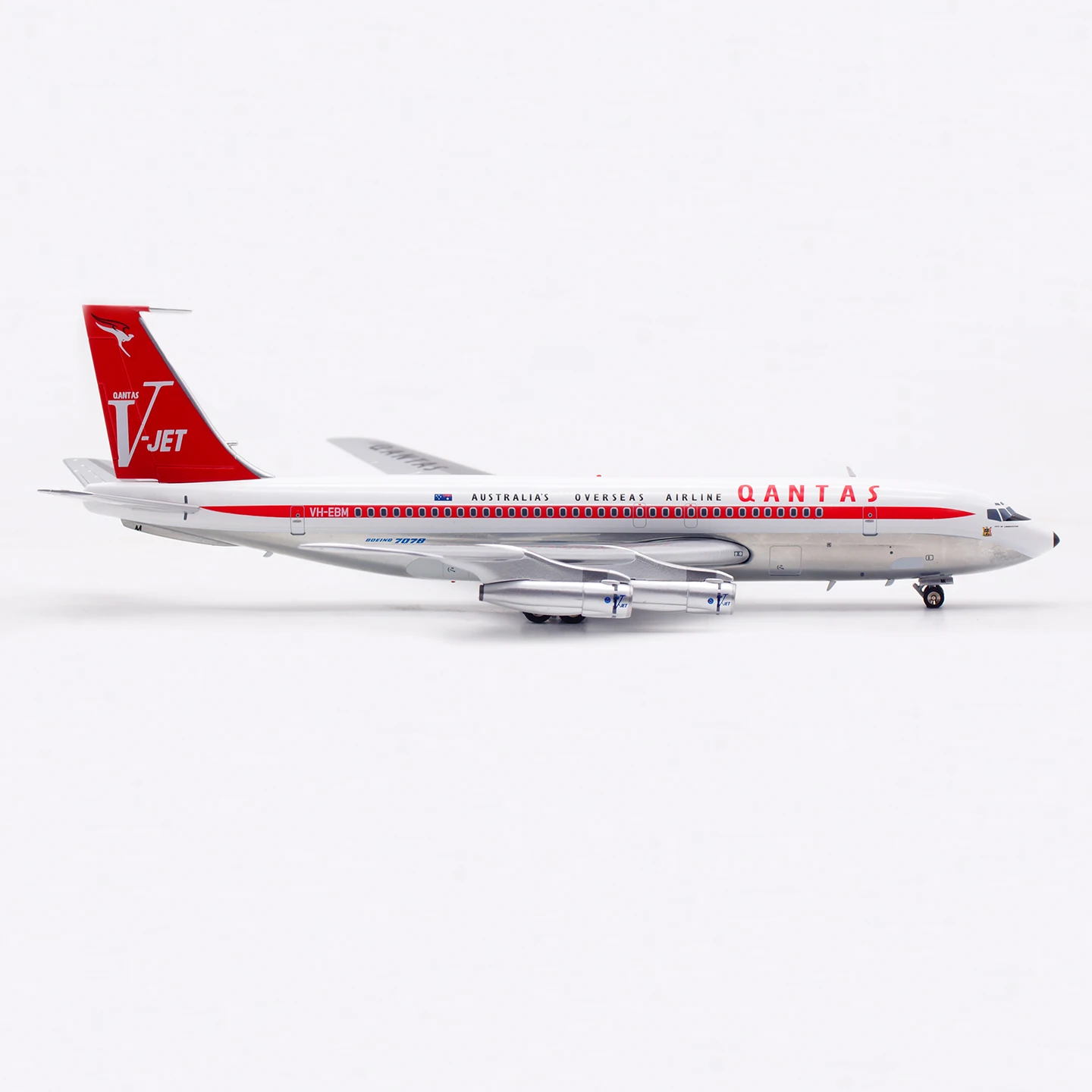 Коллекционная модель самолета INFLIGHT 1:200 Qantas Airways Boeing B707-100 из сплава, литая под давлением, VH-EBM, подарок (art.: 3920d98bbda68) - 3920d98bbda68