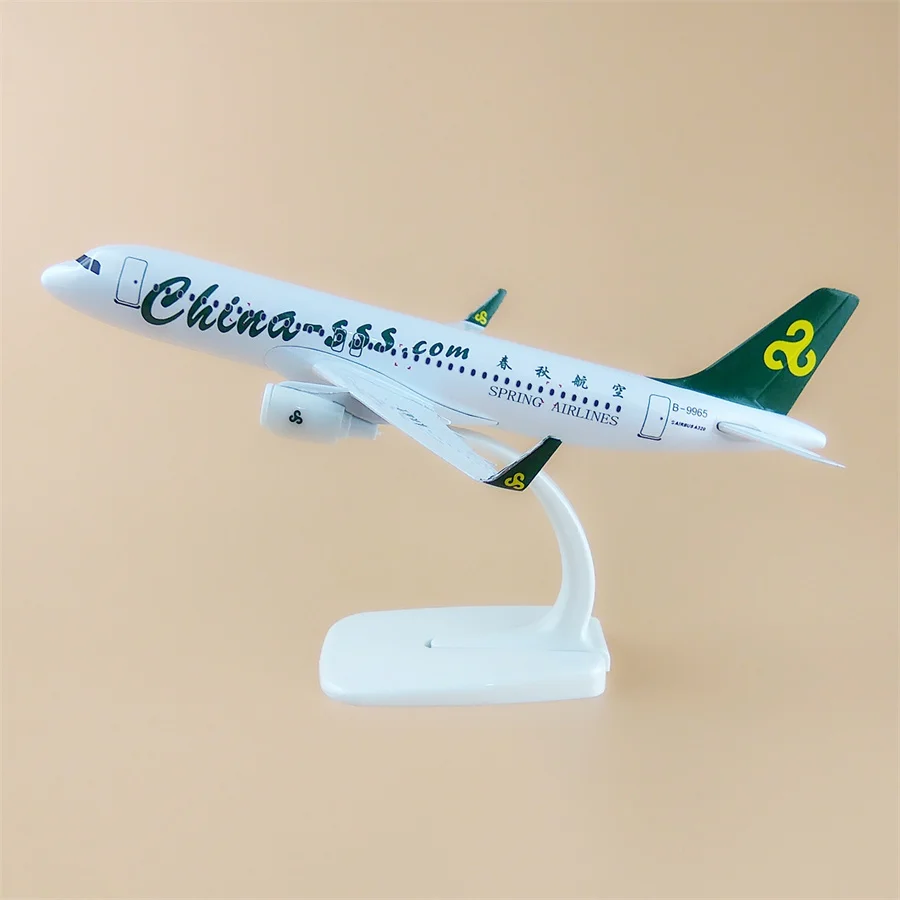 

Модель самолета China-SSS Spring Airlines, модель самолета из металлического сплава 20 см, модель самолета с отлитым давлением Аэробус 320 A320