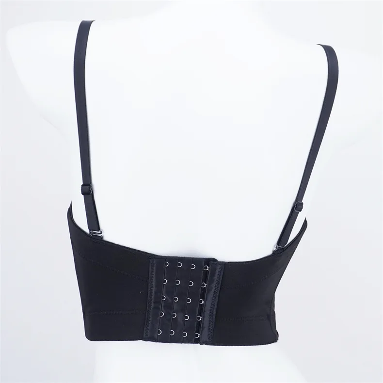 Подтяжки с шипами в виде рыбьих костей над корсетом короткий облегающий