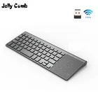 Беспроводная клавиатура Jelly Comb, 2,4 ГГц, тонкая цифровая клавиатура с сенсорной панелью для Android, Windows, настольных ПК, ТВ-приставок