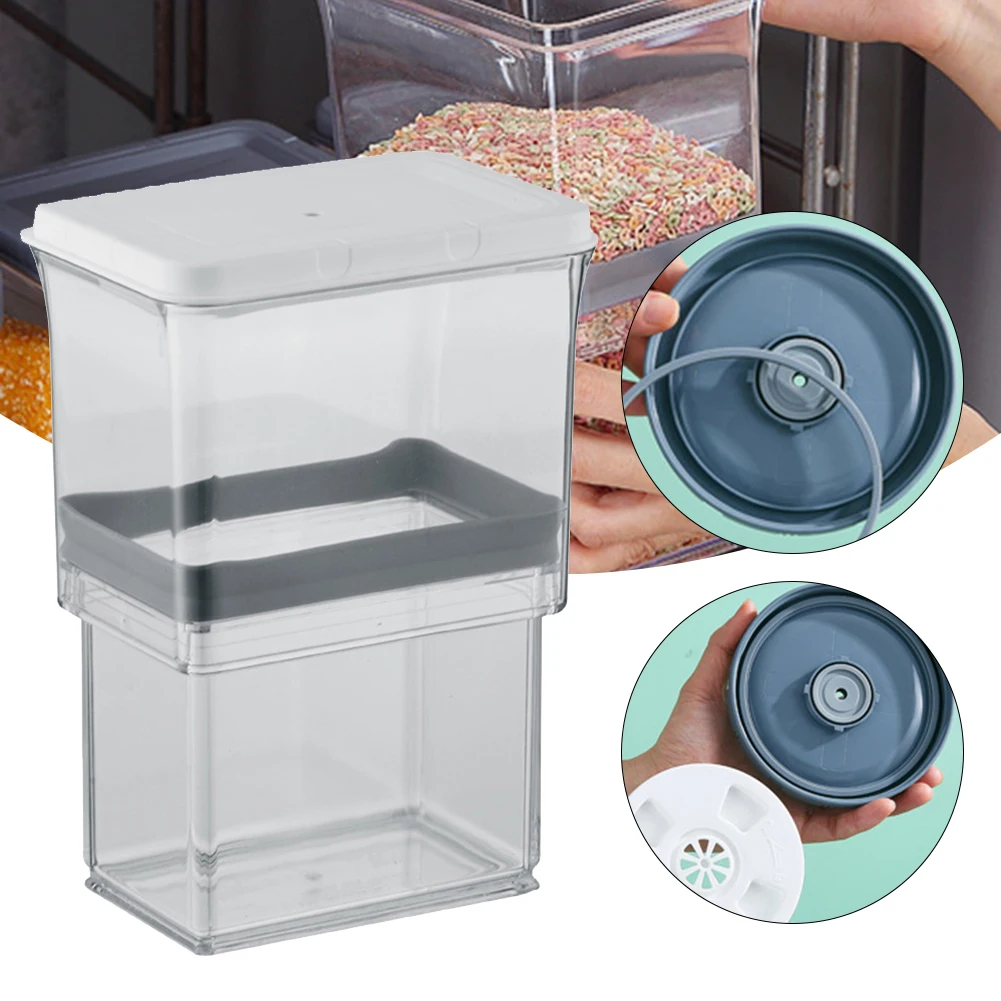 

Transparent Grain Storage Box with Lid Refrigerator Fresh Airtight Crisper Kitchen Organizer Food Storage Accessories ארגוניות