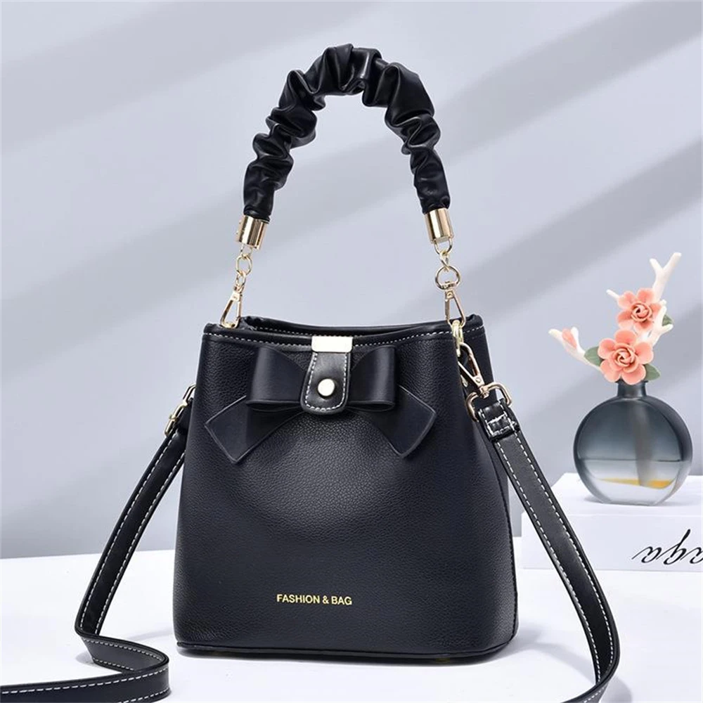 Luxury Crossbody Women Bag Handbag Bucket Bags Leather Lock Ladies Hand Bags Fashion Women Messenger Famous Luxury Brand Bag