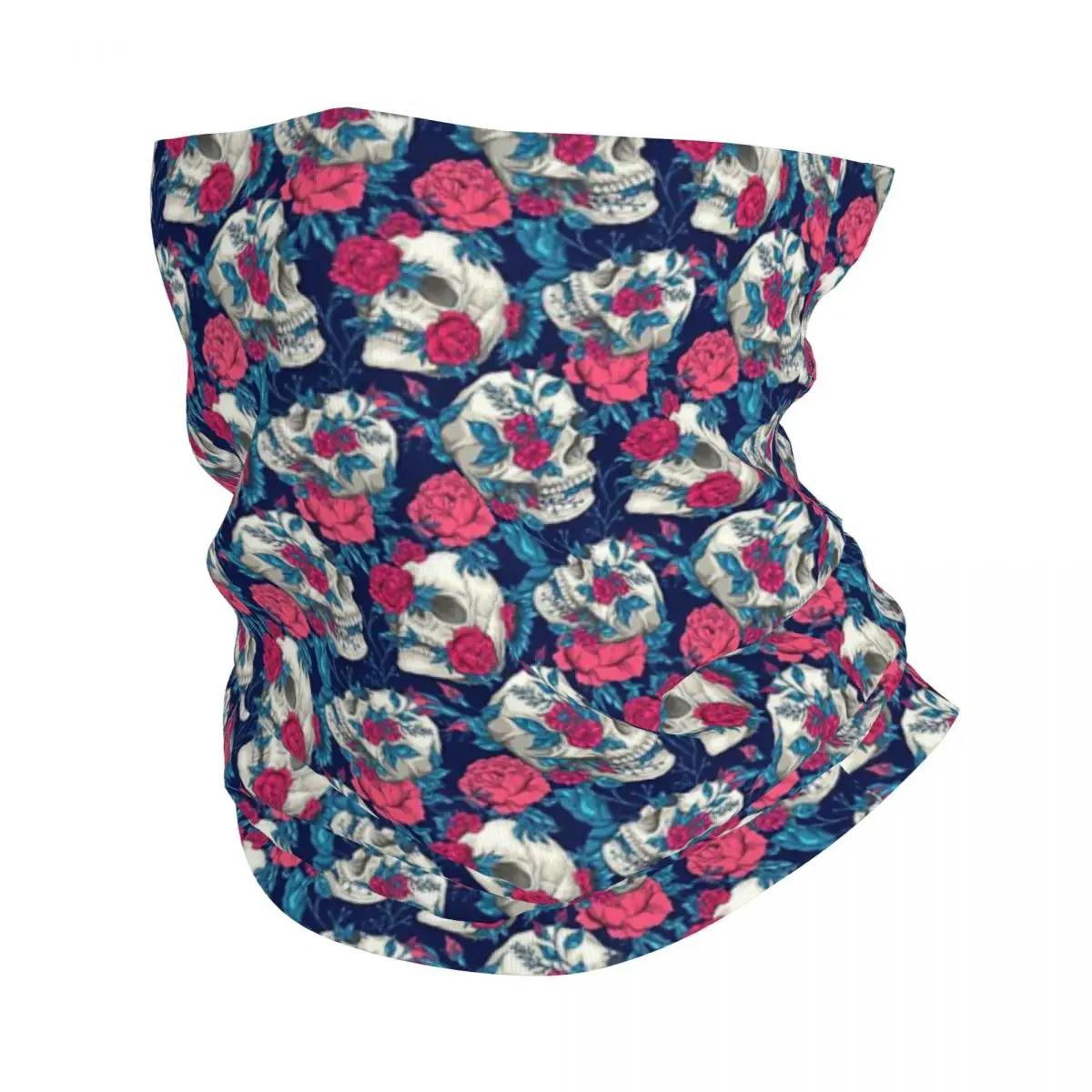 

Бандана с рисунком черепа и розы, шарф-маска с принтом, Теплый головной убор для занятий спортом на открытом воздухе, унисекс, для взрослых