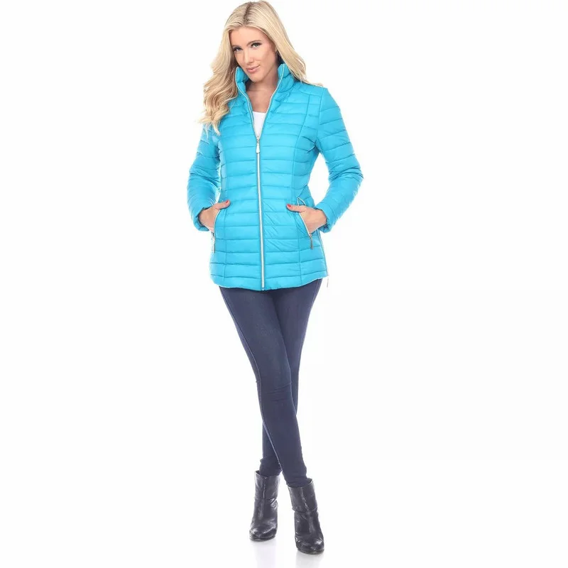 Woman Parkas Winter Puffer Jacket Solid Colour Coat Casual Warm Outwear Fashion Zipper Slim Fit Long Sleeves Harajuku Jacket