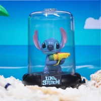 cartoon disney lilo stitch toys cute blue static stitch model collection ornaments with dust covers childrens gift toys