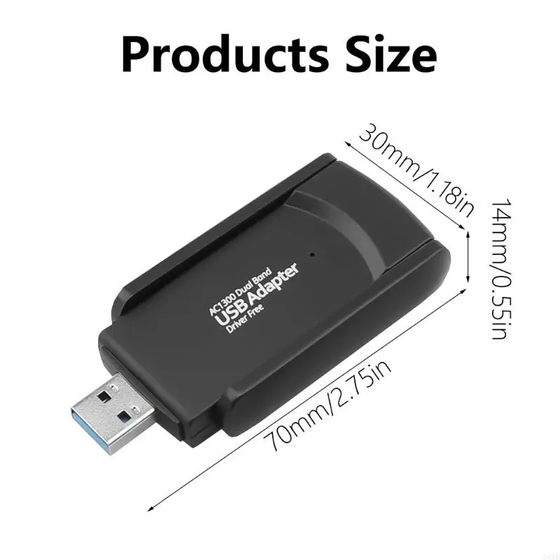 N84B AC1300 USB2.0 Adapter Adapter USB -сетевой адаптер быстрое 1300 Мбитс 2,45,8 ГГц доступ к компьютерам для компьютеров (art.: 3920cd2fc5af2) - 3920cd2fc5af2