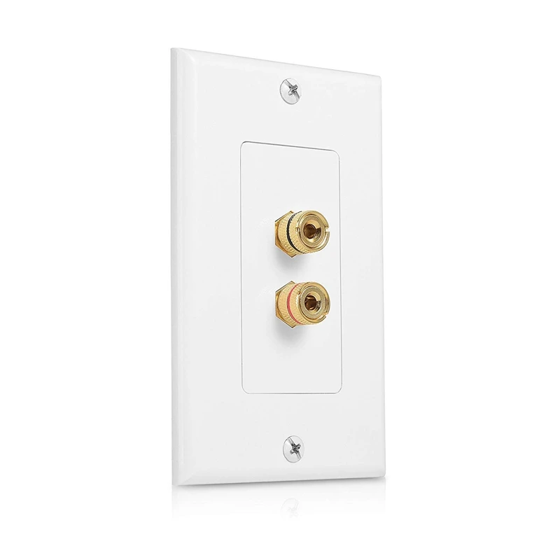 

2 Posts Speaker Wall Plate Home Theater Wall Plate Audio Panel For 1 Speakers