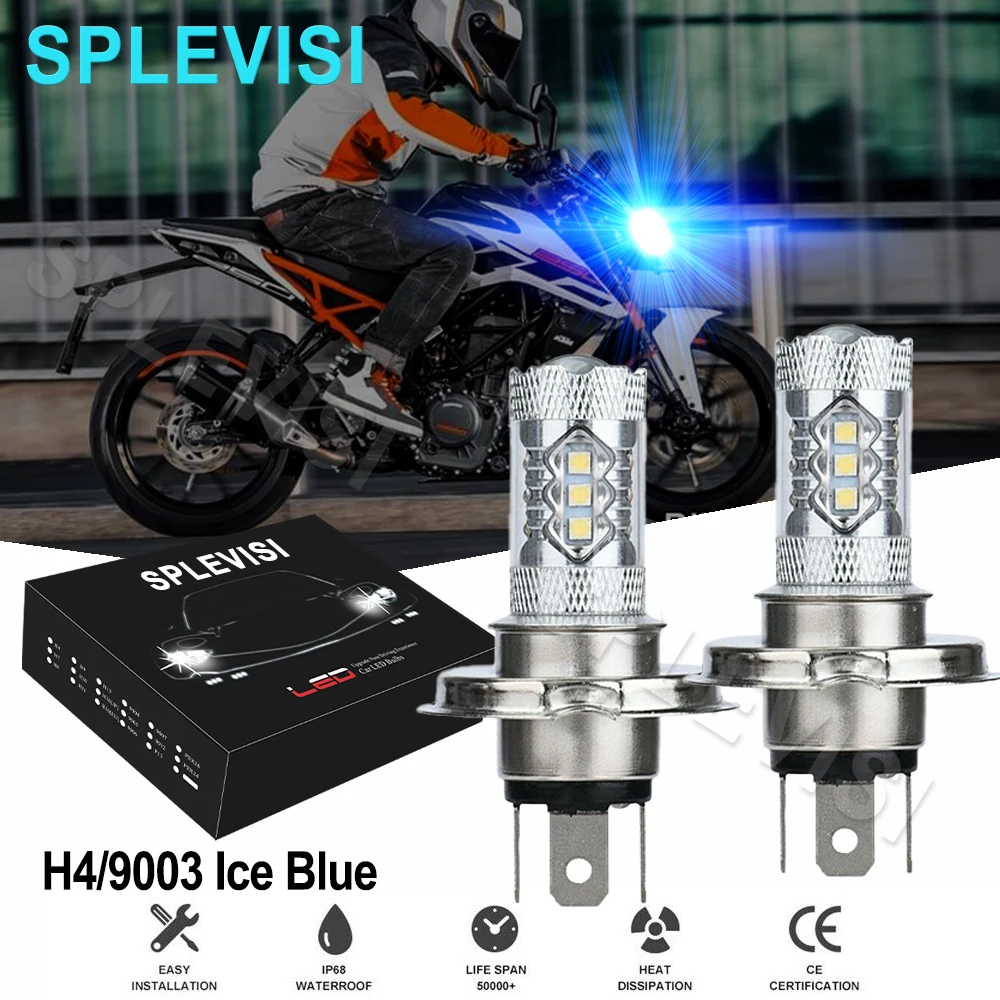 

2PCS Ice Blue 80W LED Motorcycle Headlights For Kawasaki 305 LTD 1987 1988 454 LTD 1985-1990 550 LTD 1981-1983 700 LTD 1980-1985