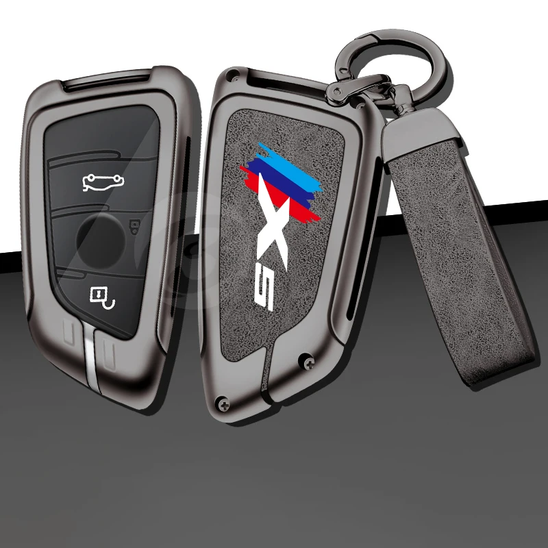 

Zinc Alloy Car Remote Key Case Cover Holder Shell for Bmw X5 e70 f15 go5 Protection Keychain Interior Accessories Keyless