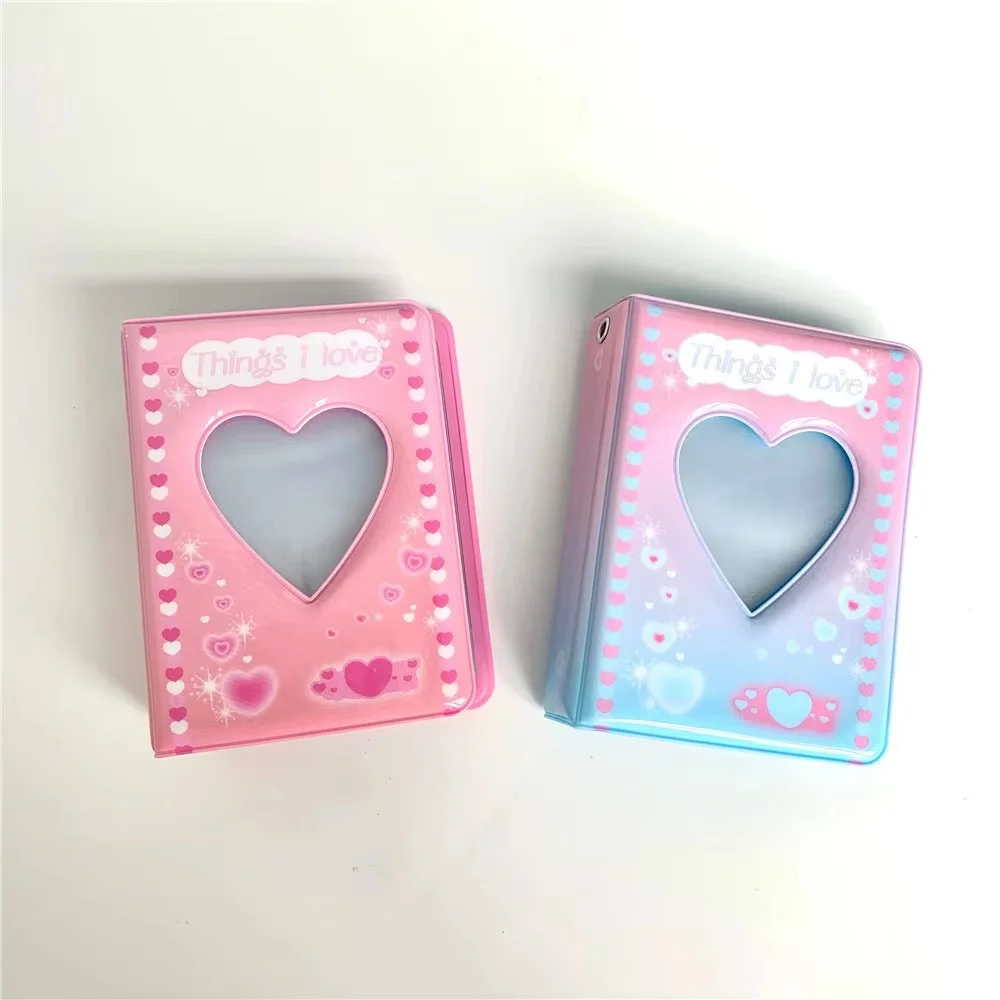 

Gradient love Mini 3 Inch Kpop Photocard Collection Book card book Korean Idol Pictures Storage Bag Book Photo Album