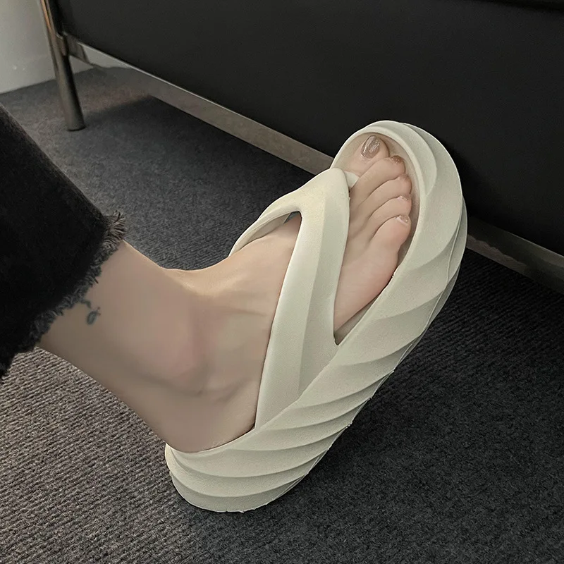 Summer Fashion Slippers Thick Sole Non-Slip Slippers Home Women Shoes Outdoor Beach Sandals Slides