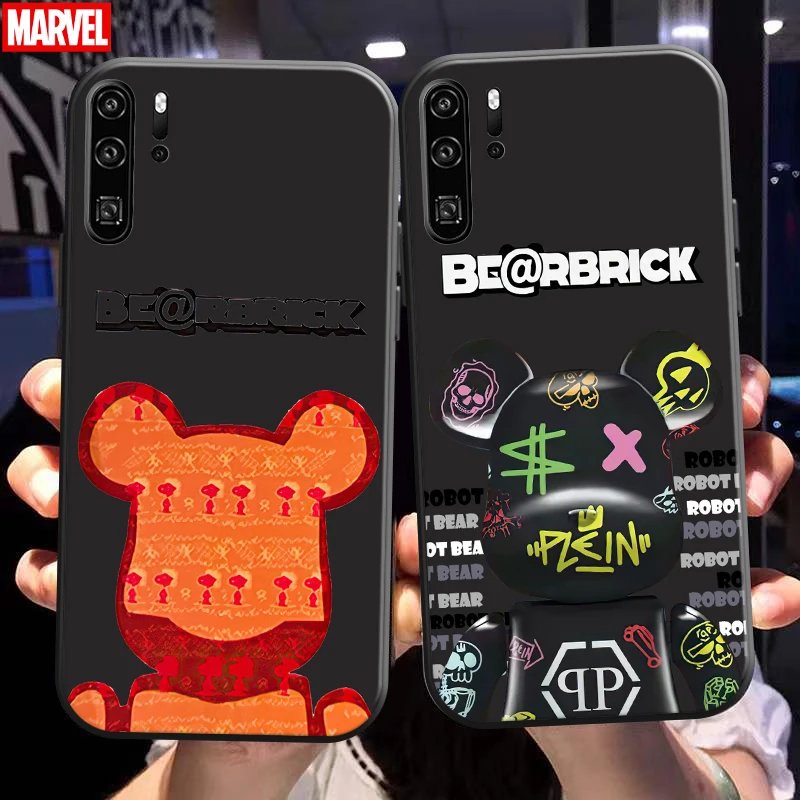 

Luxury Fashion Cute Bear For Huawei P50 P40 P30 P20 Pro Lite 5G P Smart 2019-2021 Phone Case Back TPU Funda Carcasa Black