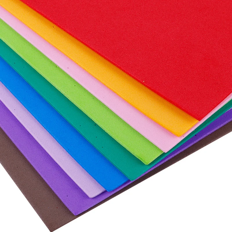 10pcs/set 20x30cm 2mm Colorful Eva Foam Sponge Paper Sheet with Glue Scrapbooking Crafts Diy Craft Paper Christmas Handicraft