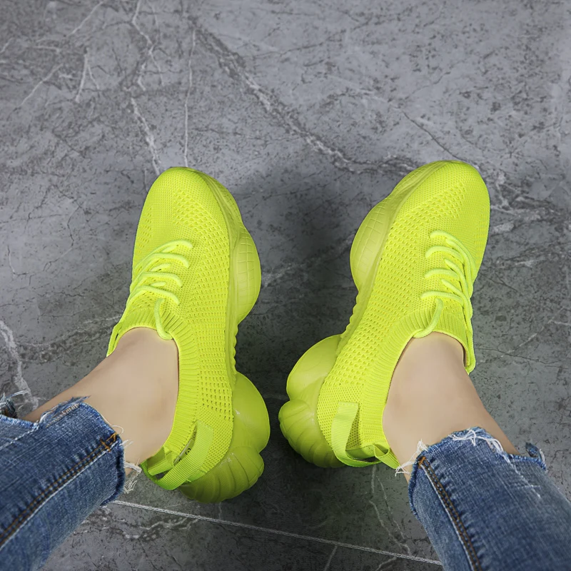 Chunky Sneakers for Men And Women Breathable Comfortable Summer Sport Shoes Mesh Running  Tennis Slip on Casual Walking Shoes