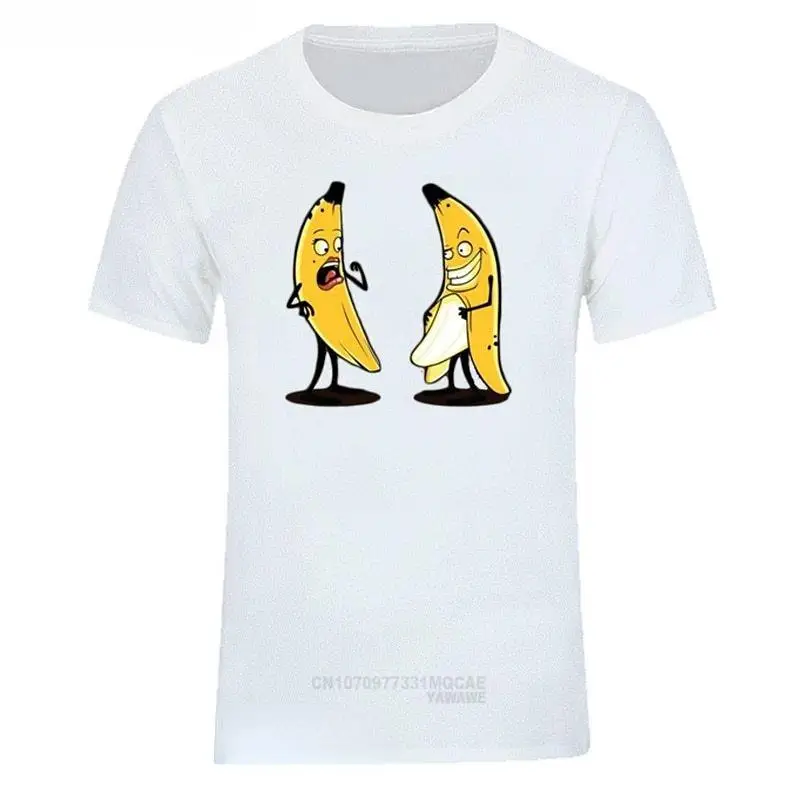 Банановый дизайн забавные графические футболки крутая мужская футболка
