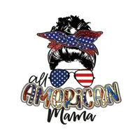 street icon women men clothes 240mm american mama iron on transfer printing patches for clothing t shirt patch diy stickers