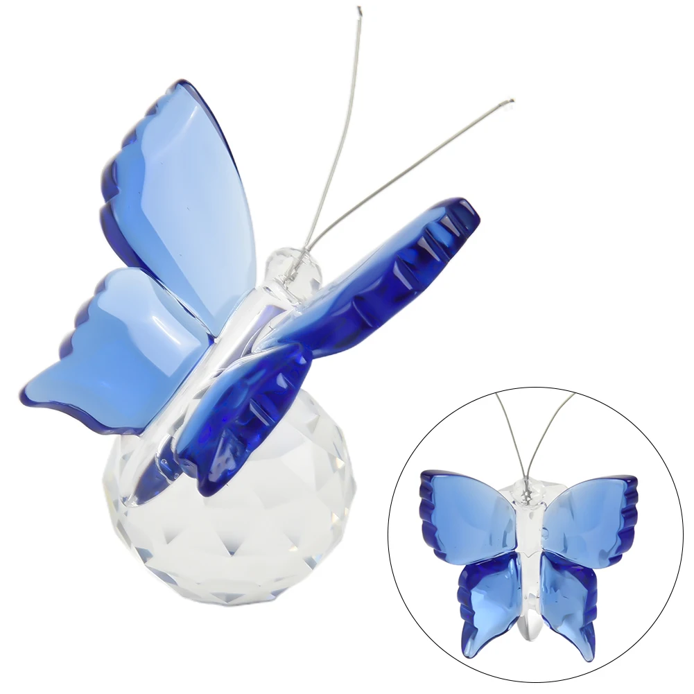 Орнамент Статуя Летающей Бабочки Шарик Основание Коллекция Ремесло Стеклянный
