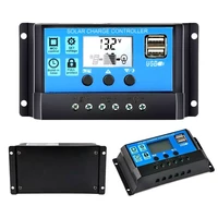 30a20a10a 12v 24v auto solar charge controller pwm with lcd dual usb 5v output solar cell panel regulator pv home