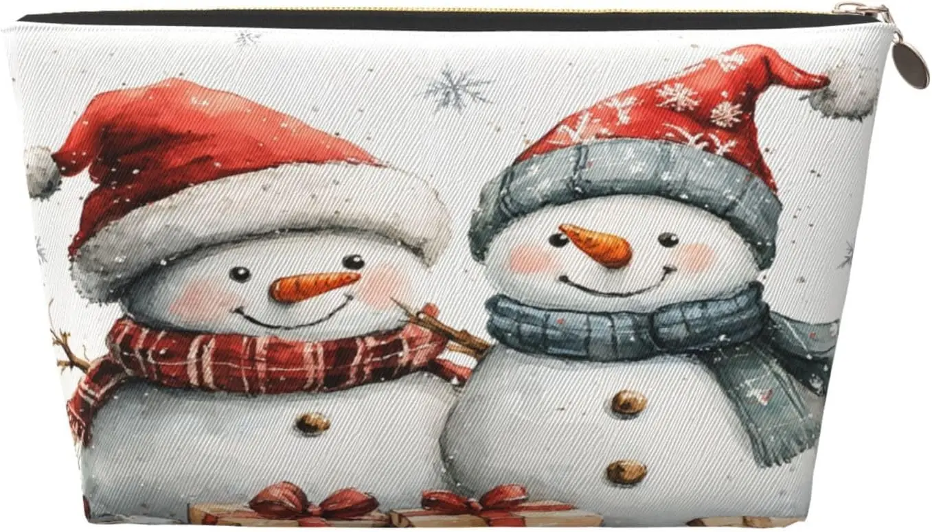 Косметичка Снеговик Зимняя Рождественская косметичка Дорожный органайзер для
