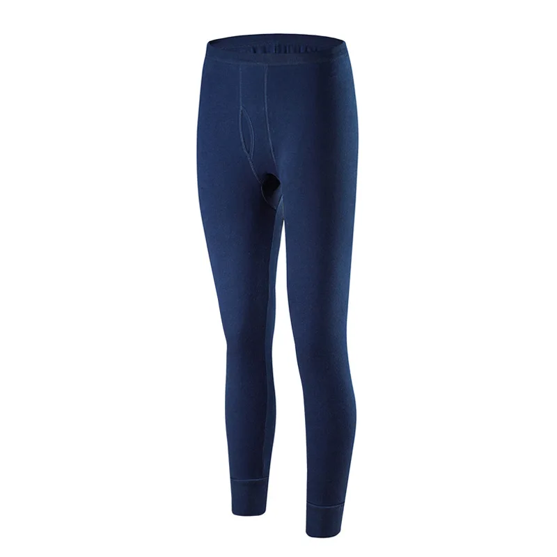 Fashion Thermal Underwear For Men 100%Cotton Long Johns Elastic Thermal Bottoms Underwear Mens Warm Thermo Leggings Long Pants