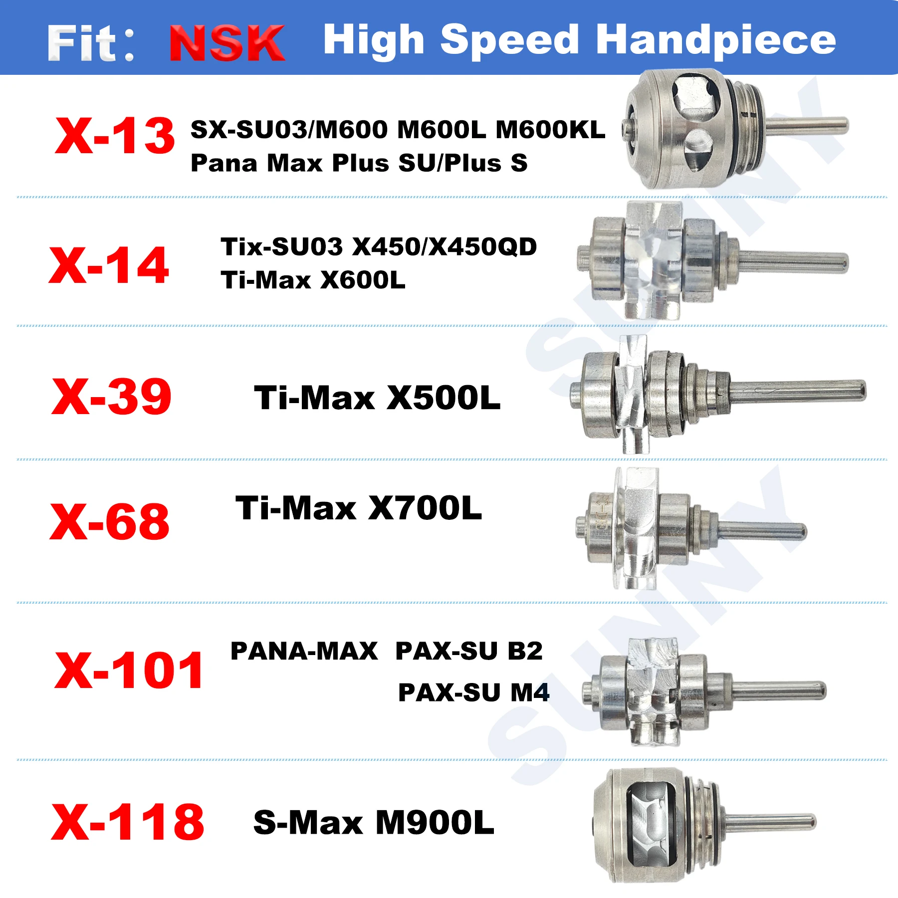 Для NSK SX-SU03 картридж ротора S-Max M600 M600L M600KL Pana Max Plus высокоскоростной наконечник