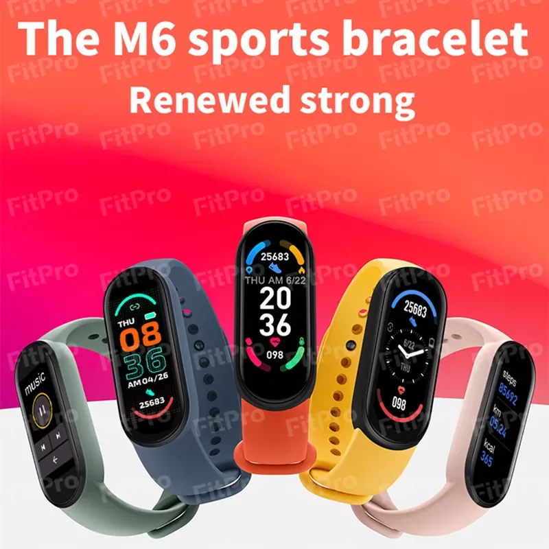 

2022 M6 Smart Watch Men Women Fitness Sports Smart Band Fitpro Version Bluetooth Music Heart Rate Sleep monitoring Smartwatch