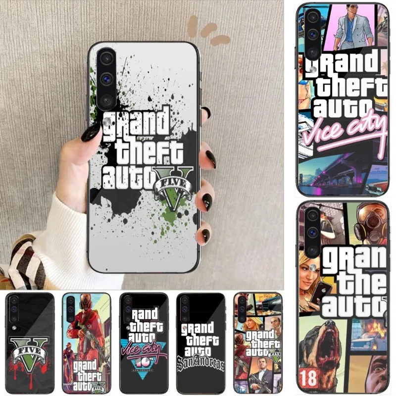 

Чехол для телефона Grand Theft Auto для Xiaomi 12, 11T, 10, 9, Redmi Note 11, 10, 10S Pro, Redmi 9, 9A, 8, черный стеклянный чехол для телефона из поликарбоната
