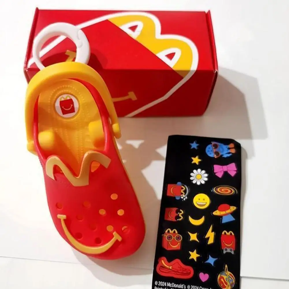 Имитация мини-брелка Crocs картофель фри украшения в форме гамбургера подвесные