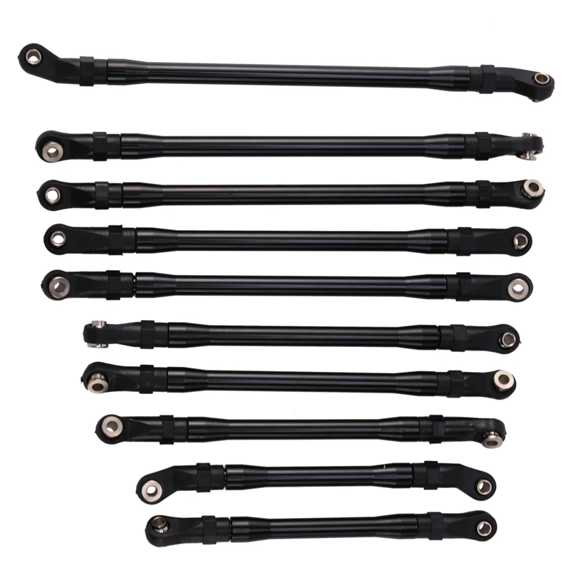 

Черный комплект соединительных звеньев из сплава CNC для Axial SCX10 II 90046 1/10 RC Crawler, 10 шт./компл.