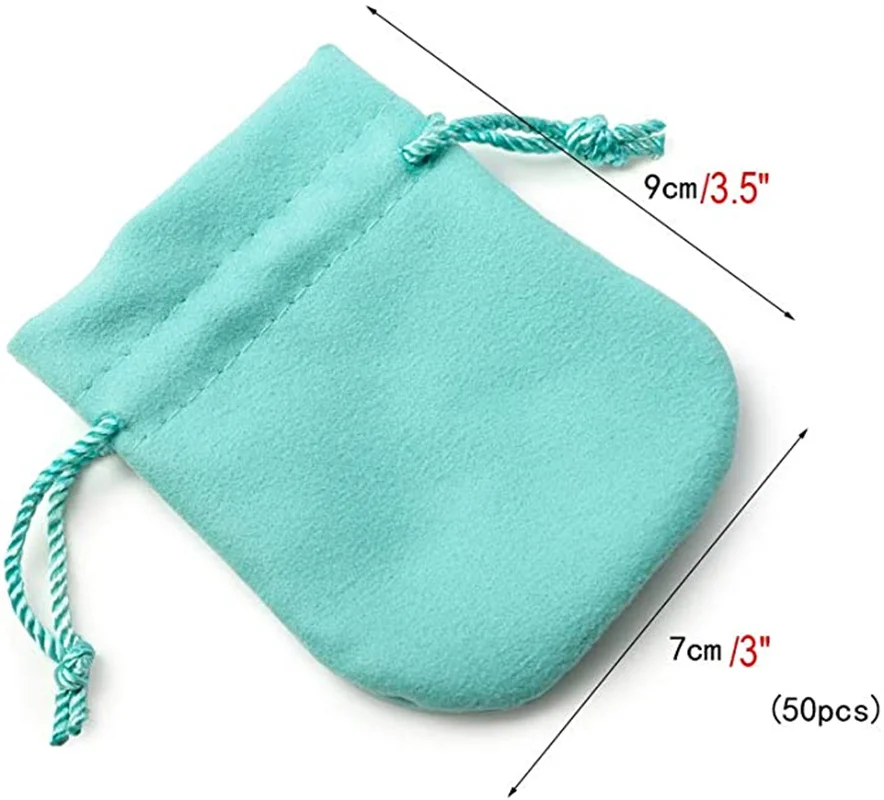 Мешочек для ювелирных украшений из овечьей шкуры 20 шт. роскошный 10x8 см мешочек