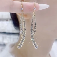 niche design cross fishtail ladies earrings 2022 new fashion accessories high end sense light luxury temperament gift earrings