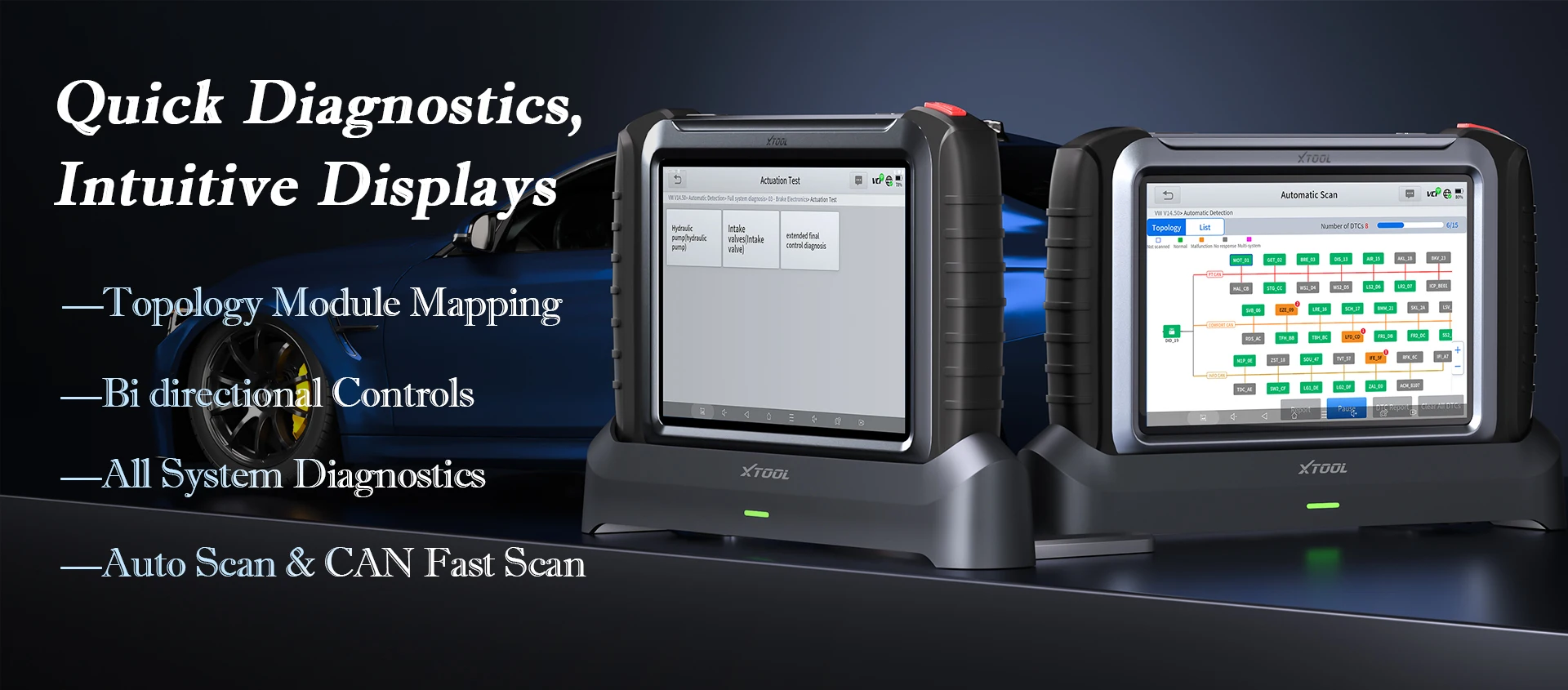 XTOOL INPLUS IP919 Pro Автомобильный сканер CAN FD&ampDOIP&ampFCA Программатор ключей Все системы