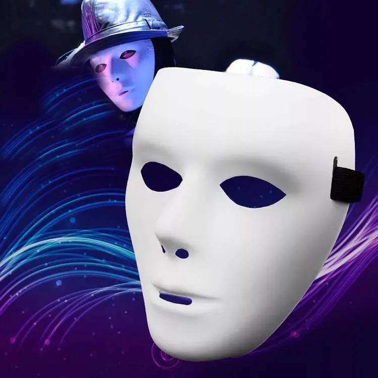

Анонимная маска Jabbawockeez 18 х15 см белого цвета в стиле хип-хоп для вечеринки