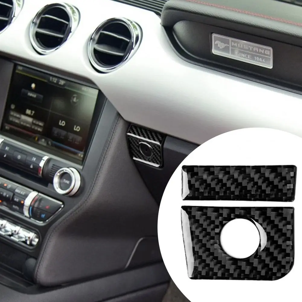 

2 шт., водонепроницаемые самоклеящиеся панели из углеродного волокна для Ford Mustang 2015-2019