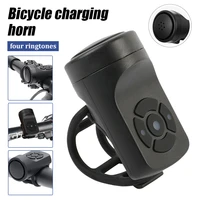 120db bike electronic loud horn usb rechargeable safety warning bicycle handlebar alarm bell with 4 sounds cycling accessories