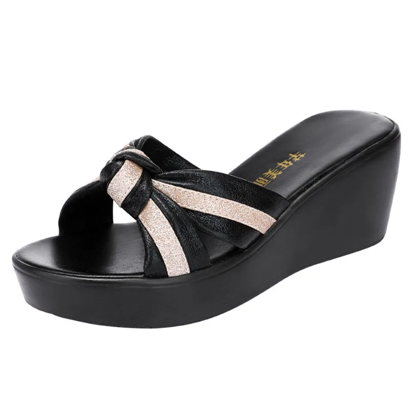 Женские босоножки на танкетке 6 см золотистые или красные кожаные сандалии