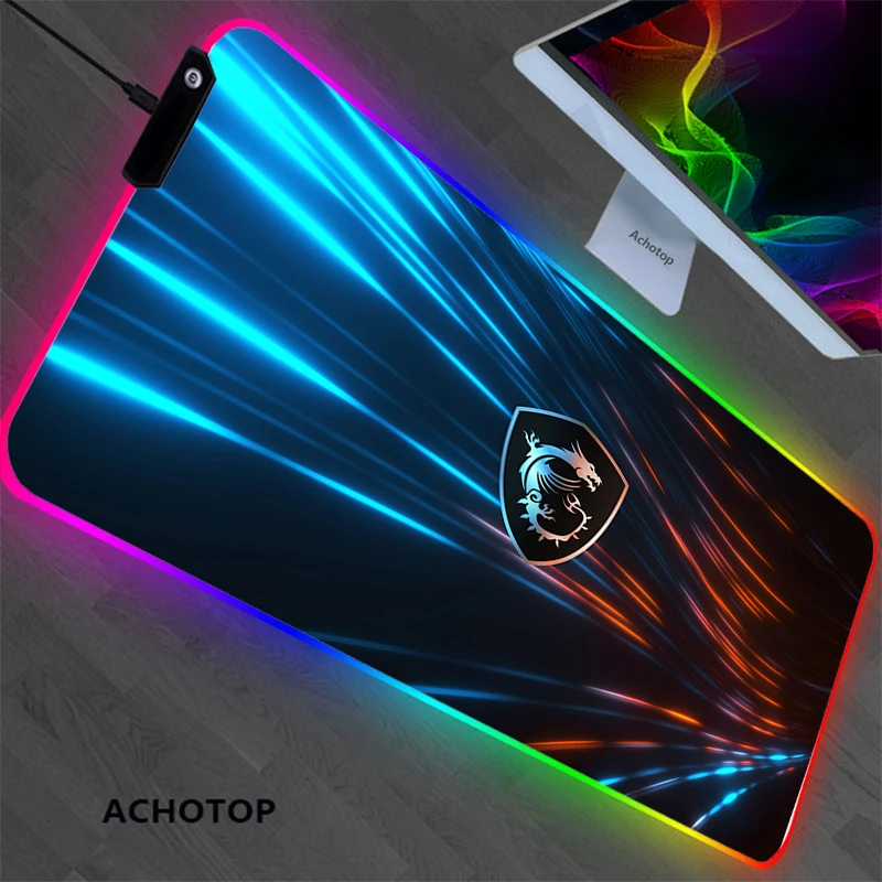 

1000x500 Large RGB Mouse Pad XXL LED Anime Mousepad Gamer Big Carpet Surface MSI Mouse Mat PC Desk Pad Cute Mat with Backlit