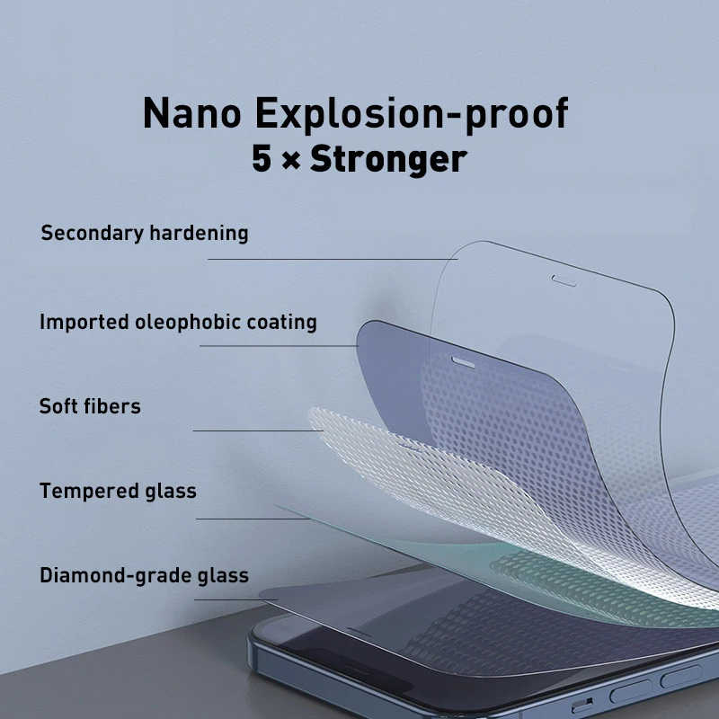 Baseus 2Pcs Tempered Glass For iPhone 14 13 Pro Max Protector For iPhone 12 Pro Max Glass Tempered Film Screen Protector Glass