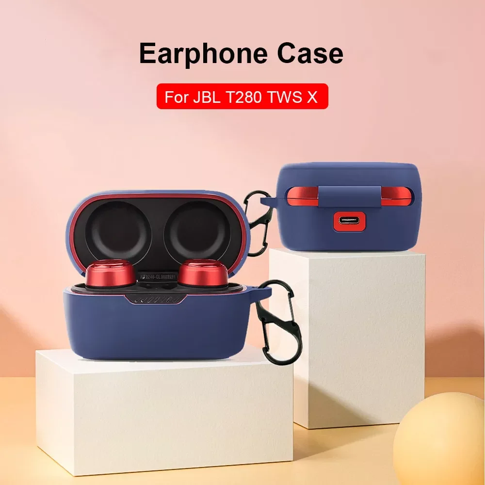 

Case For JBL T280 TWS X Protectives Cover Wireless Bluetooth Headphone Accessories With Buckle For JBL T280 TWS X Cover