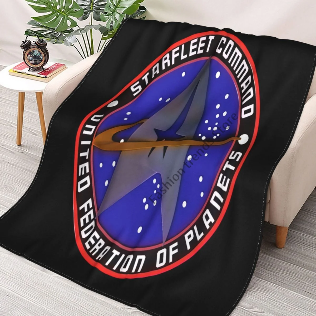 

Star Trek Logo Area Throw Blanket Sherpa Blanket Bedding soft Blankets
