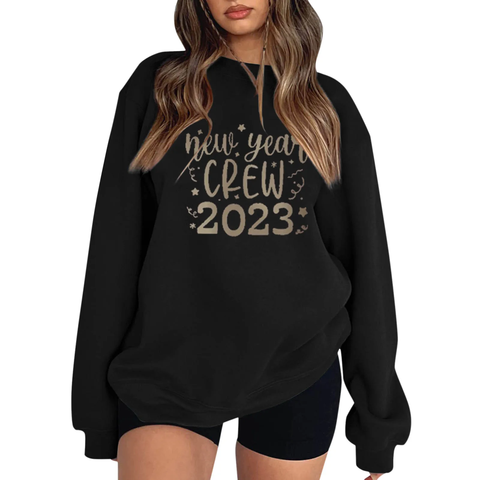

Boyfriend Oversized Sweater Womens Autumn And Winter Loose Top Letter Print Series Shoulder Sleeve Tops with Zipper Women