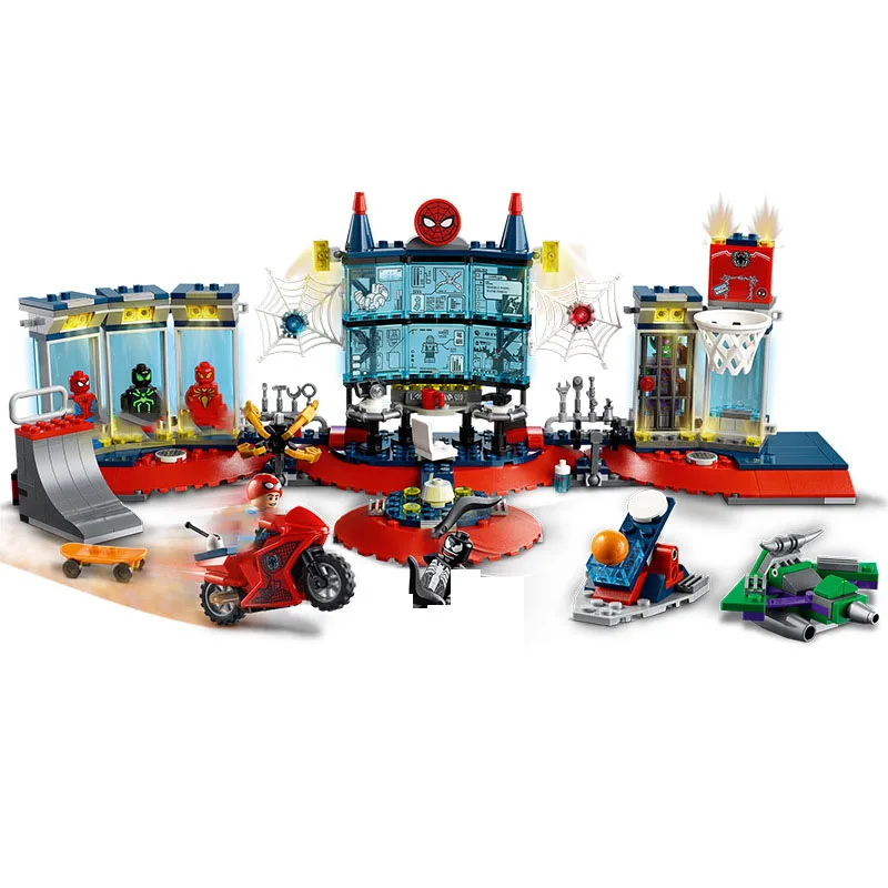 

Hero Building Blocks Spiderman Mini Action Figures Kids Toys for Children Educational Assemble DIY Bricks Model Gifts